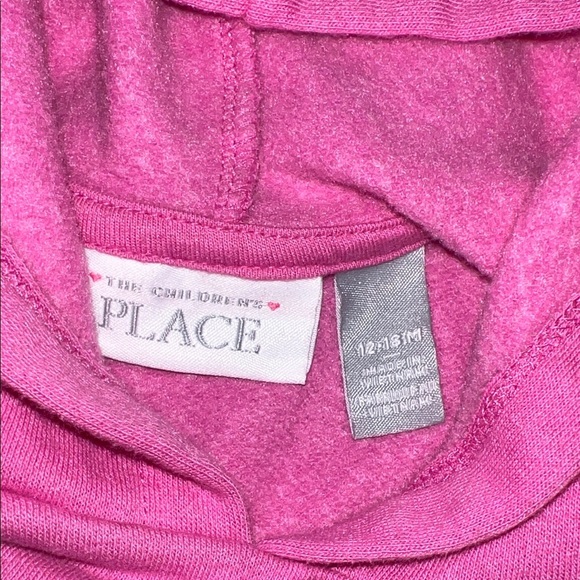 The Children's Place Pink Hoodie and Jogger Set with Patches - Picture 2 of 8